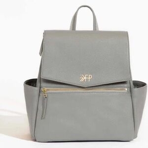 Freshly picked classic vegan leather stone gray mini backpack baby diaper bag
